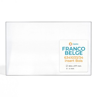 Vetro Franco Belge 6341033/34 INSERT BOIS - Vetro Rettangolo per caminetto