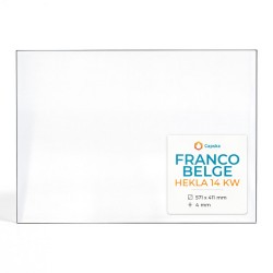 Vitre Franco Belge HEKLA 14 KW - Verre Rectangle pour insert