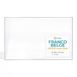 Vitre Franco Belge 6351231 INSERT BOIS - Verre Rectangle pour insert