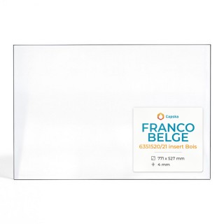 Franco Belge 6351520/21 INSERT BOIS Glass - Rectangular Fireplace Insert Panel