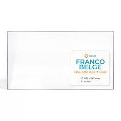 Vitre Franco Belge 6840912 INSERT BOIS - Verre Rectangle pour insert