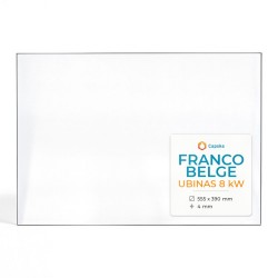 Vetro Franco Belge UBINAS 8 KW - Vetro Rettangolo per inserto per caminetto