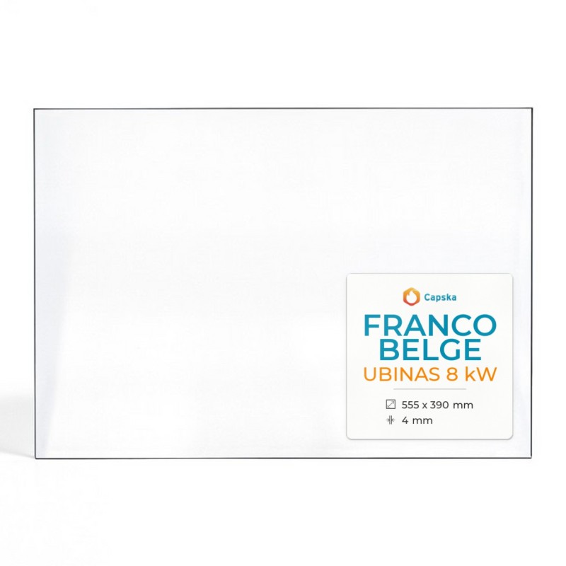 Vetro Franco Belge UBINAS 8 kW - Vetro Rettangolo per caminetto