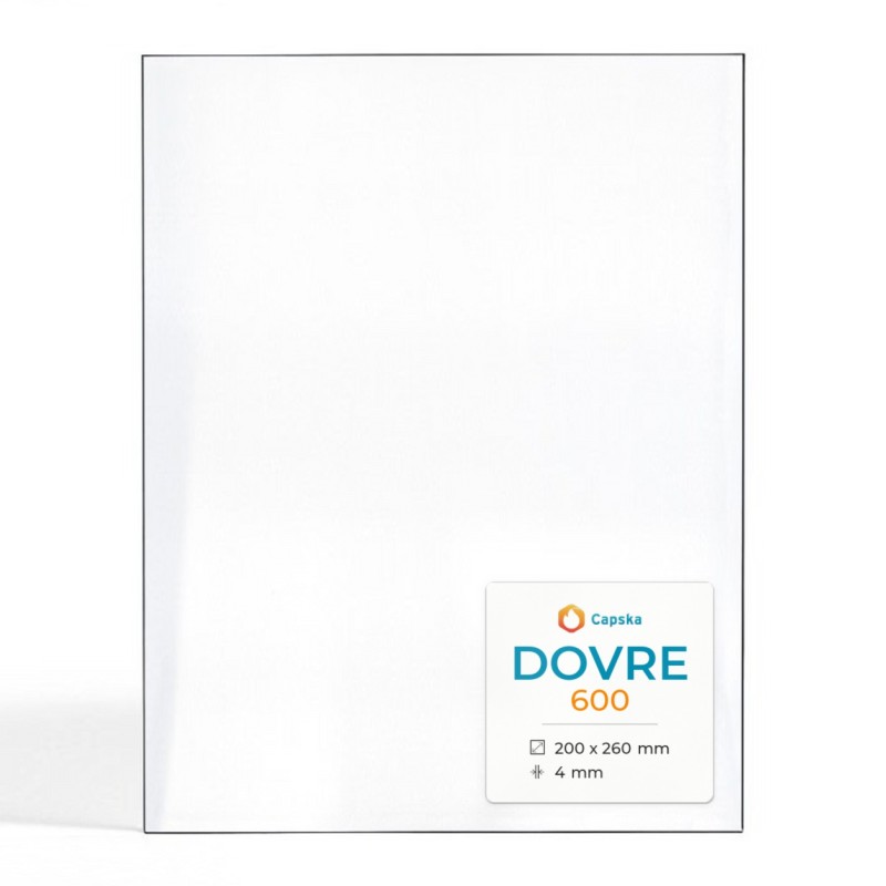 Kaminglas Dovre 600 - Rechteckiges Glas für Kaminofen