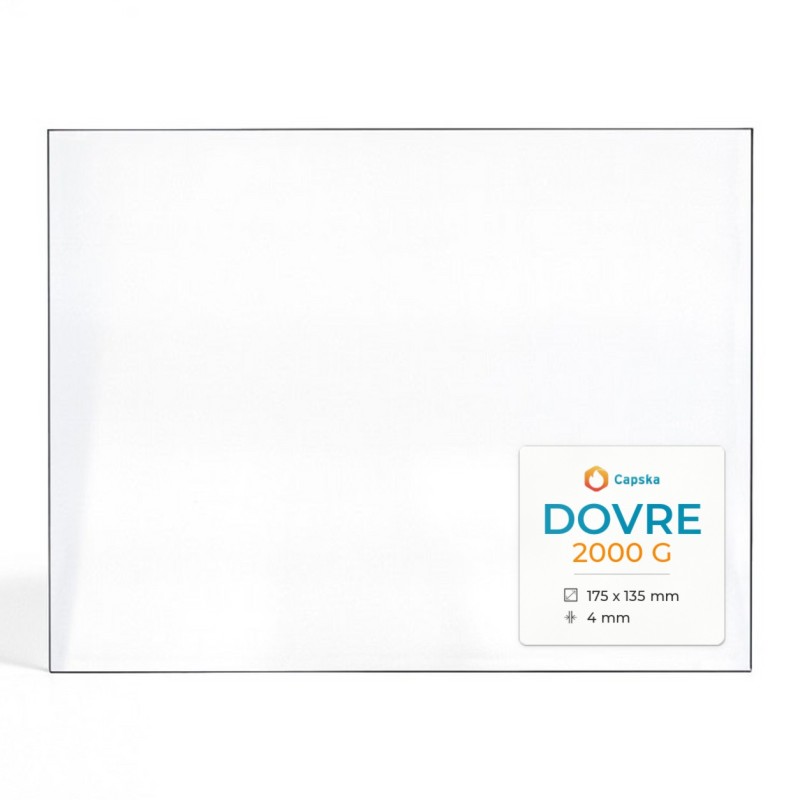 Dovre 2000 G Glass - Rectangular Fireplace Insert Panel