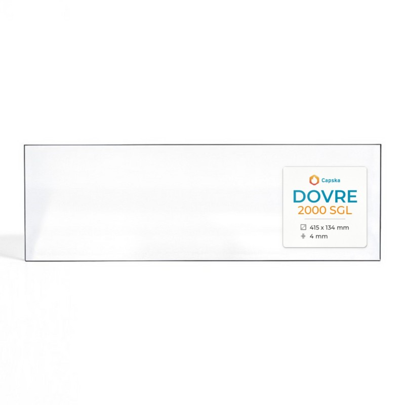 Vetro Dovre 2000 SGL - Vetro Rettangolo per inserto caminetto