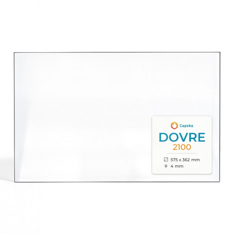 Vetro Dovre 2100 - Vetro Rettangolo per inserto caminetto