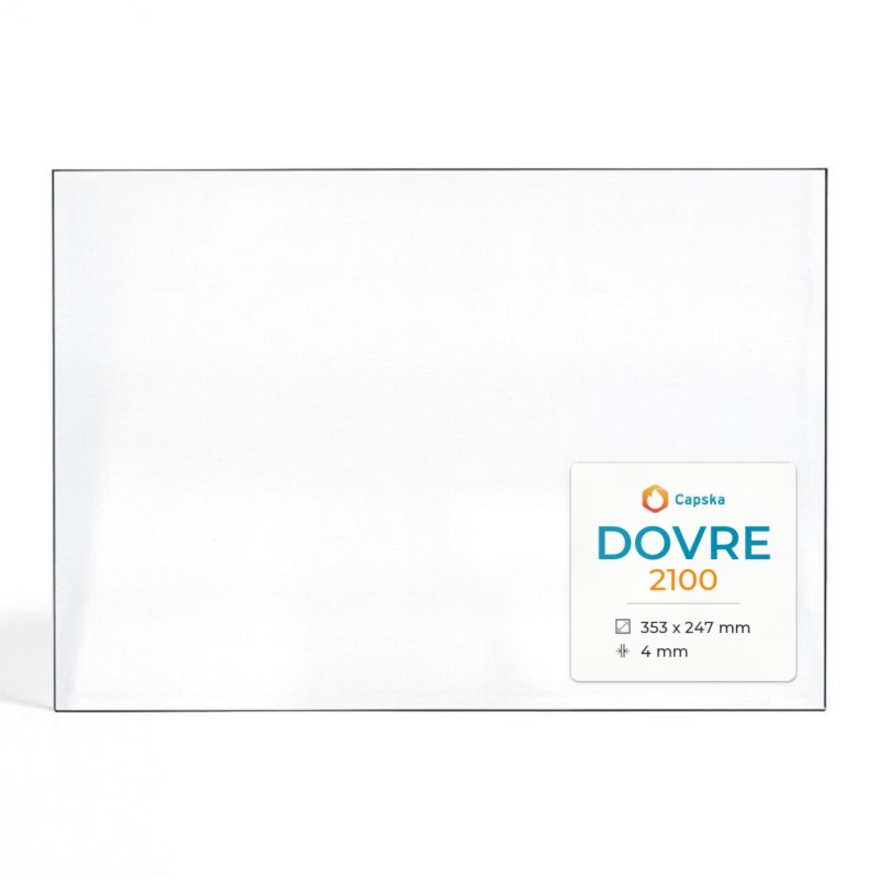 Vitre Dovre 2100 - Verre Rectangle Latéral pour insert