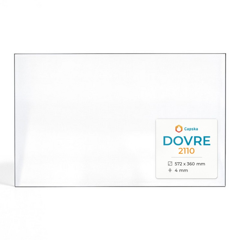 Dovre 2110 Glas - Kaminglas Rechteck 572 x 360 x 4 mm