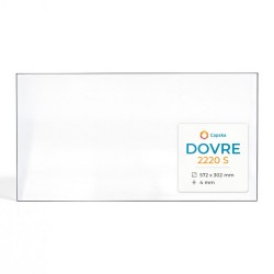 Dovre 2220 S Glass - Rectangular glass panel for fireplace insert