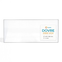 Vetro Dovre 2300 VGV - Vetro Rettangolo per inserto per caminetto