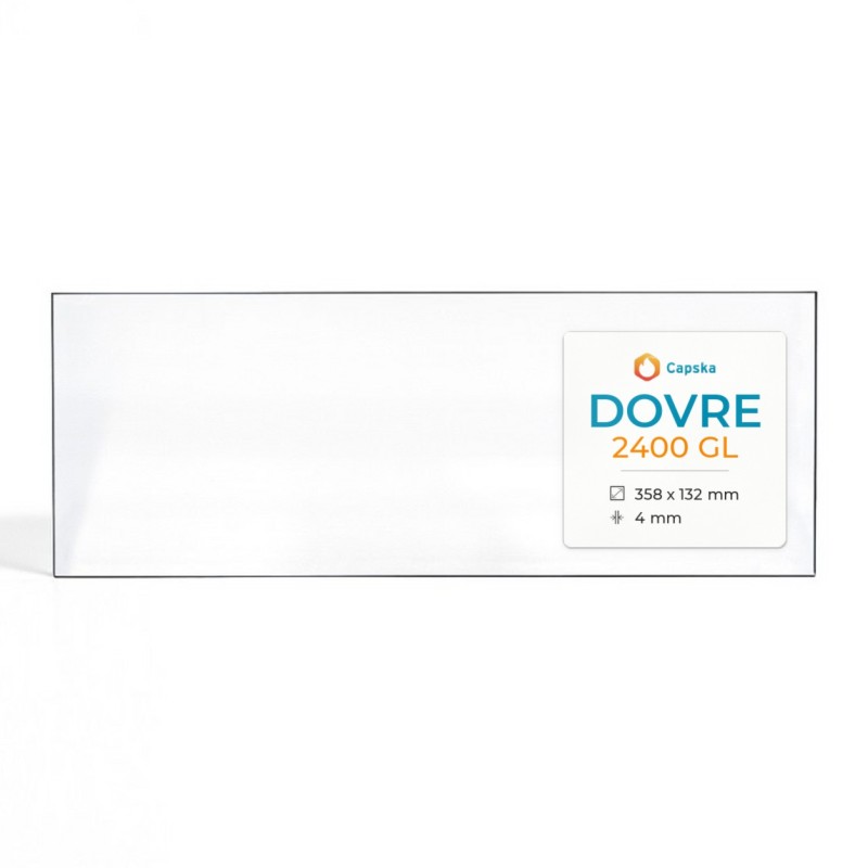 Dovre 2400 GL Glass - Rectangular Fireplace Insert Panel