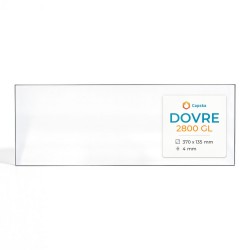 Vitre Dovre 2800 GL - Verre Rectangle pour insert