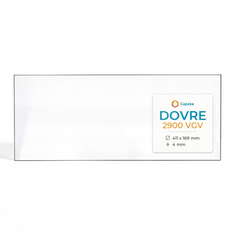 Dovre 2900 VGV Glas - Rechteck Seitlich Kaminglas für Kaminofen