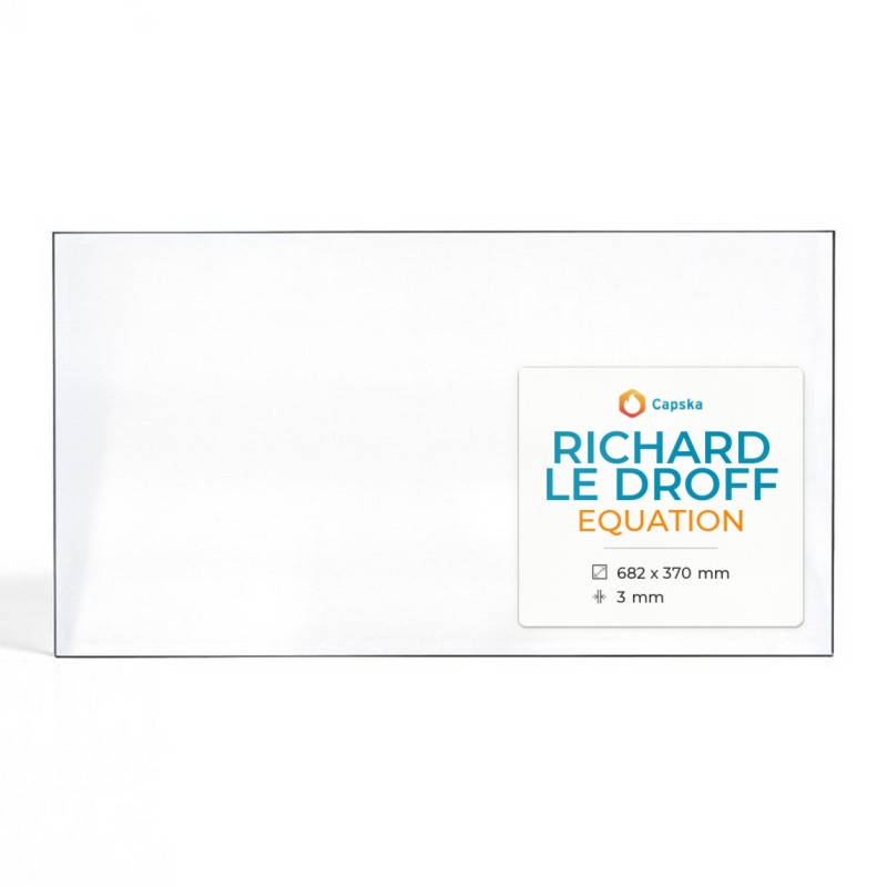 Vetro Richard Le Droff EQUATION - Vetro Rettangolo per inserto caminetto