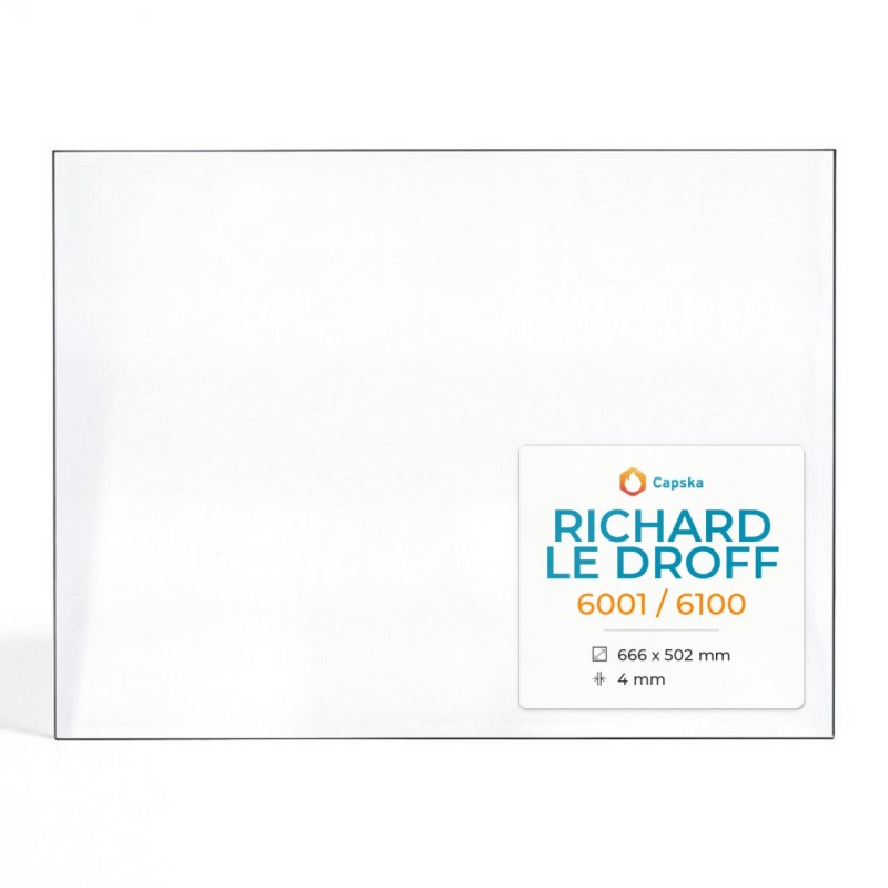 Richard Le Droff 6001 / 6100 Glas - Rechteck Kaminglas