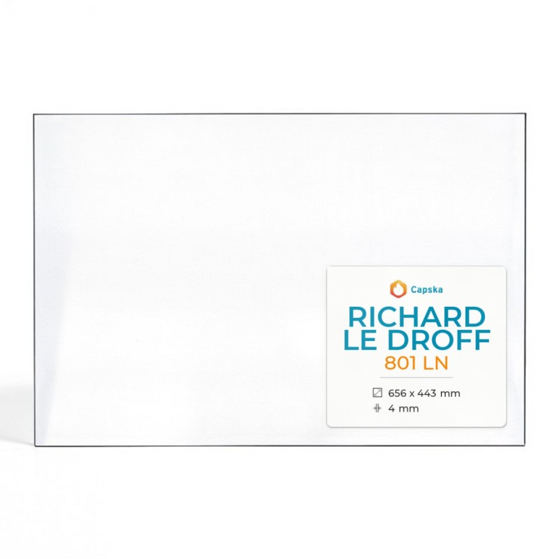 Vetro Richard Le Droff 801 LN - Vetro Rettangolo per inserto per caminetto
