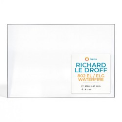 Vetro Richard Le Droff 802 EL / ELG WATERFIRE - Vetro Rettangolo per inserto per caminetto