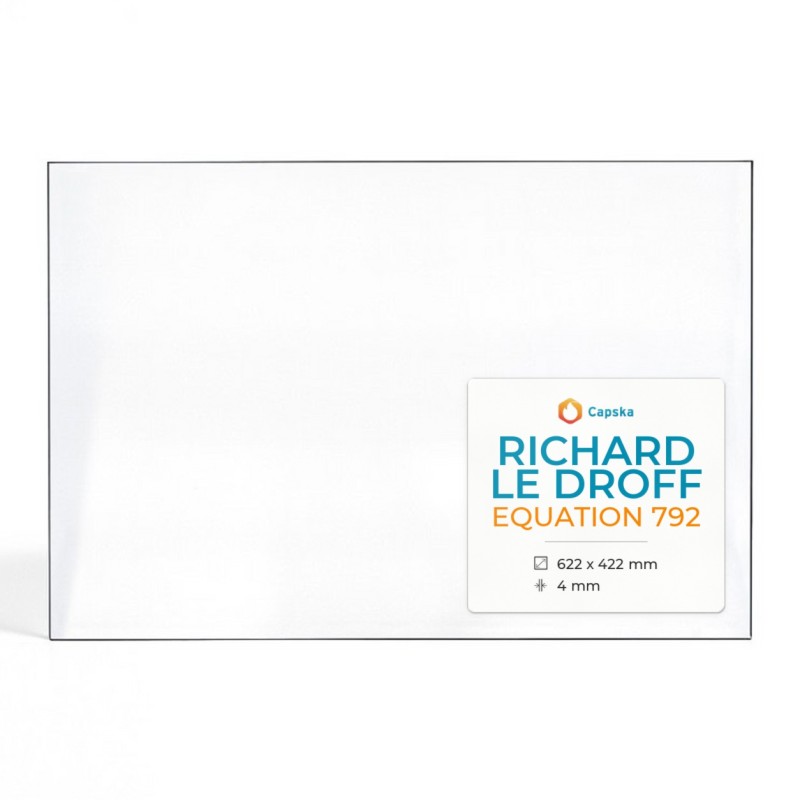 Vetro Richard Le Droff EQUATION 792 - Vetro Rettangolo per inserto caminetto