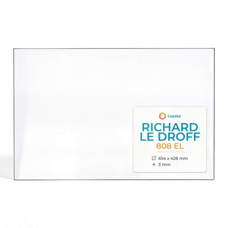 Richard Le Droff 808 EL Glas - Rechteck Kaminglas für Kaminofen