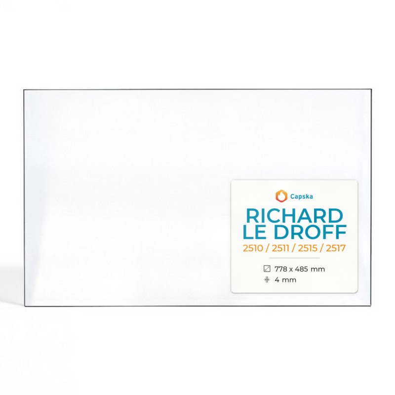 Richard Le Droff 2510/2511/2515/2517 Glass Panel for Fireplace Insert