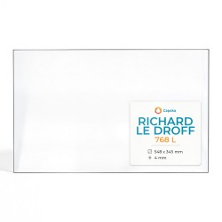 Richard Le Droff 768 L Glas - Rechteck Kaminglas für Kaminofen