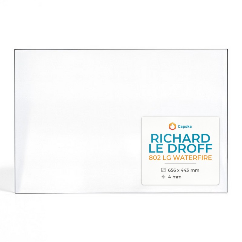 Vetro Richard Le Droff 802 LG WATERFIRE - Vetro Rettangolo per caminetto