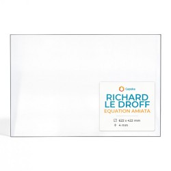 Richard Le Droff EQUATION AMIATA Glass - Rectangular glass panel for fireplace insert