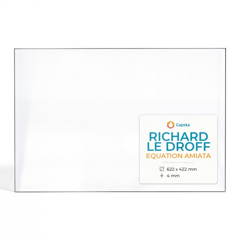 Richard Le Droff EQUATION AMIATA Glass - Rectangular Fireplace Insert Panel