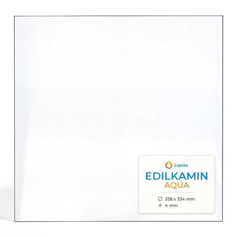 Edilkamin AQUA Glass - Rectangular Panel for Wood Burning Stove