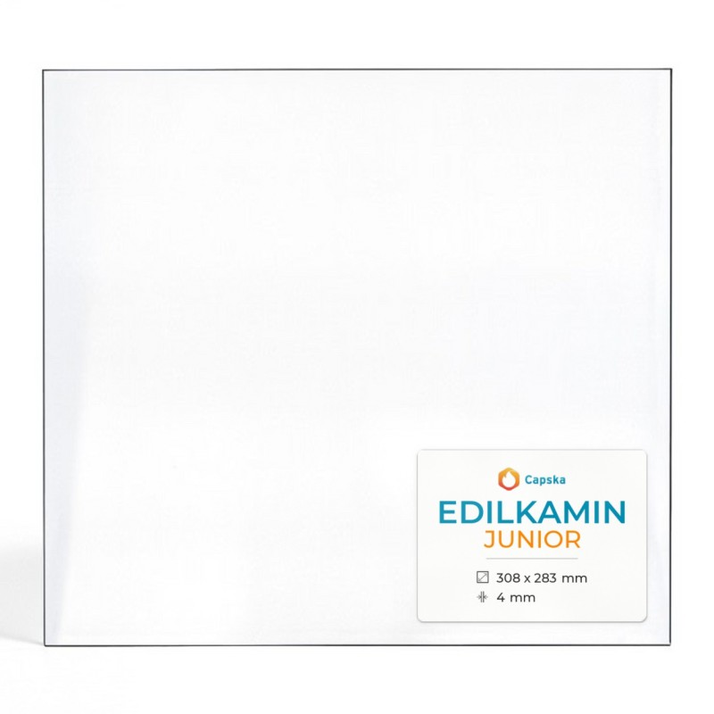 Vitre Edilkamin JUNIOR - Verre Rectangle pour poêle à bois