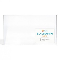 Edilkamin LOU Glass - Rectangular glass panel for wood burning stove