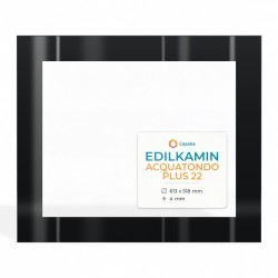 Edilkamin ACQUATONDO PLUS 22 Glass - Rectangular Screen-printed glass panel for fireplace insert