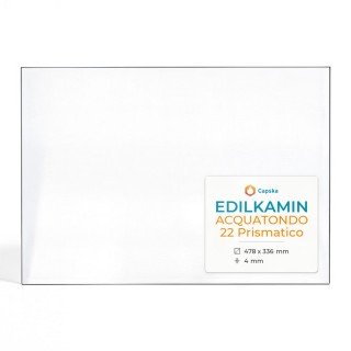 Edilkamin ACQUATONDO 22 PRISMATICO Glas - Rechteck Kaminglas
