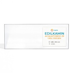 Edilkamin ACQUATONDO 29 Glas - Rechteck Seitlich Kaminglas für Kaminofen