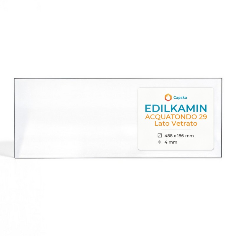 Edilkamin ACQUATONDO 29 Glass - Side Glass Panel for Fireplace Insert