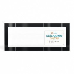 Vitre Edilkamin FLAT 120 - Verre Rectangle Sérigraphié pour insert