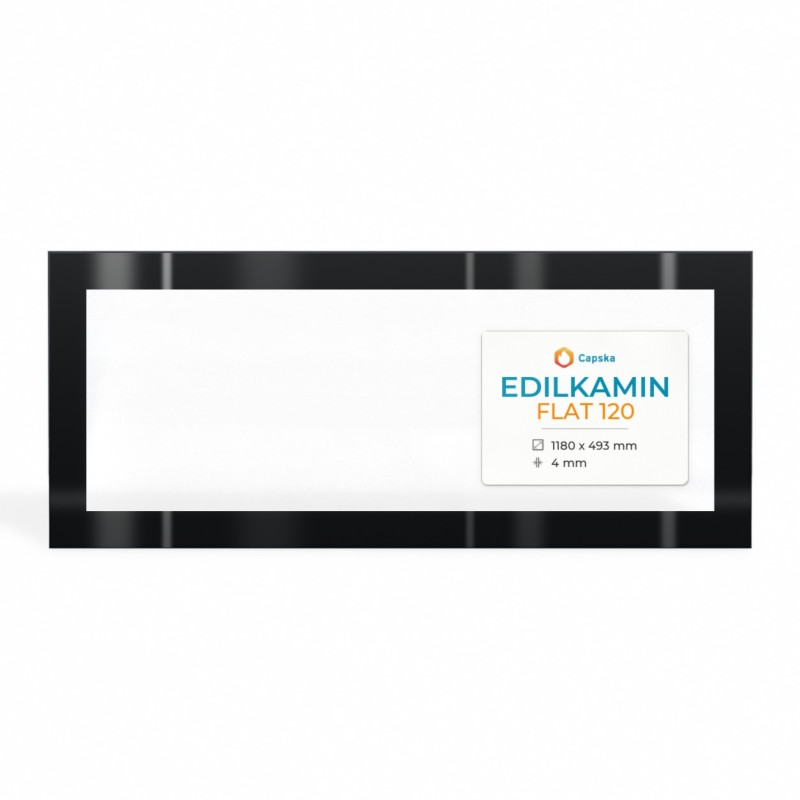 Vitre Edilkamin FLAT 120 - Verre Rectangle Sérigraphié pour insert