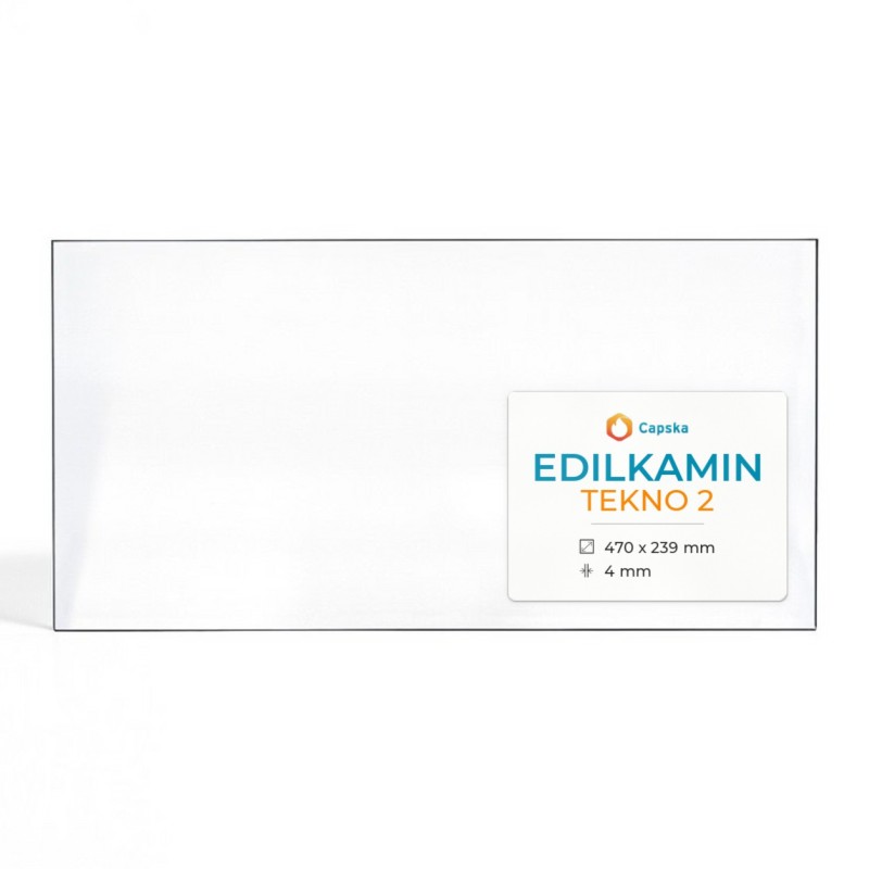 Vitre Edilkamin TEKNO 2 - Verre Rectangle Latéral pour insert