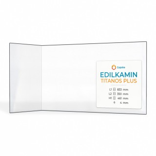 Vitre Edilkamin TITANOS PLUS - Verre Pliée pour insert