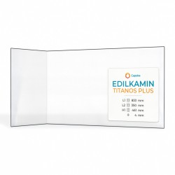 Vitre Edilkamin TITANOS PLUS - Verre Pliée pour insert