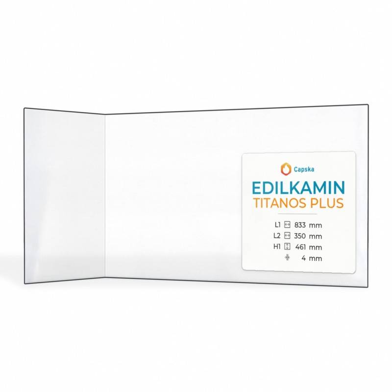 Edilkamin TITANOS PLUS Glas - Gefaltet Kaminglas für Kaminofen