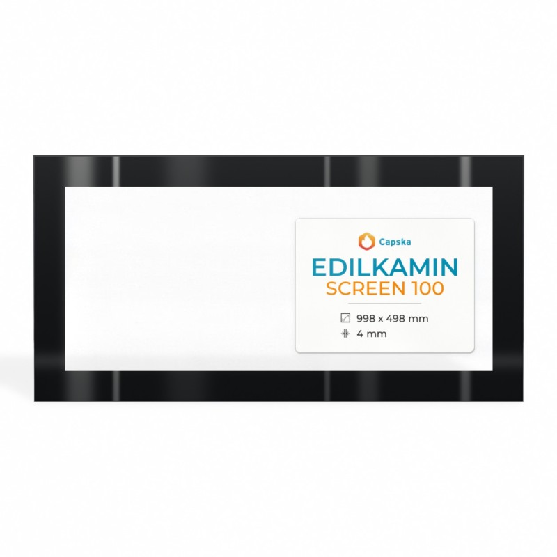 Vitre Edilkamin SCREEN 100 - Verre Rectangle Sérigraphié pour insert