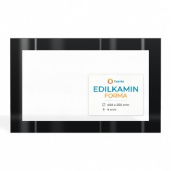 Edilkamin FORMA Glas - Rechteck Siebdruck Kaminglas für Pelletofen
