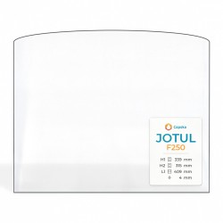 Vetro Jotul F250 (senza serigrafia) - Vetro Rettangolo con arco per stufa a legna