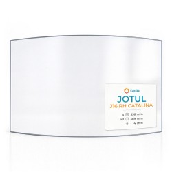 Jotul J16 RH CATALINA Glas - in sich gebogenes Kaminglas für Kaminofen