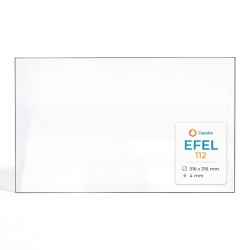 Efel 112 Glas - Rechteck Kaminglas für Kaminofen