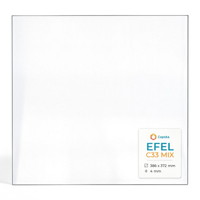Vitre Efel C33 MIX - Verre Rectangle pour poêle à bois