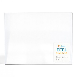 Efel C43 MIX Glass - Rectangular Panel for Wood Burning Stove