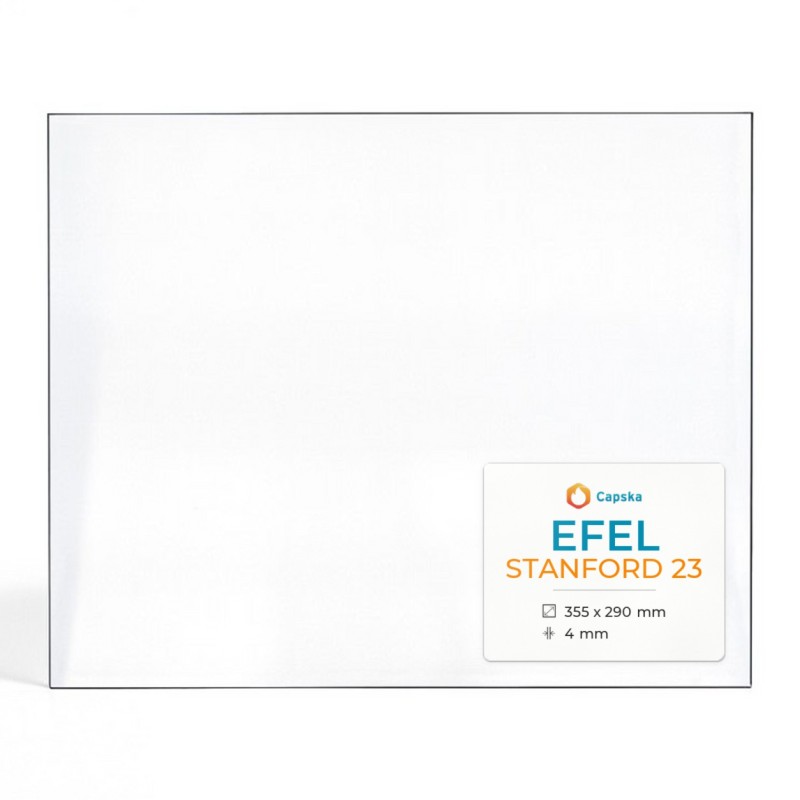 Efel STANFORD 23 Glass - Rectangular Panel for Wood Burning Stove